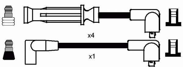 Fios de alta voltagem, kit 8267 NGK