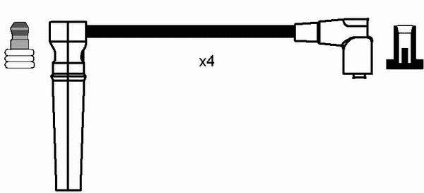 Compre 8276 NGK Fios de alta voltagem, kit