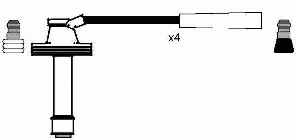 Compre 8492 NGK Fios de alta voltagem, kit