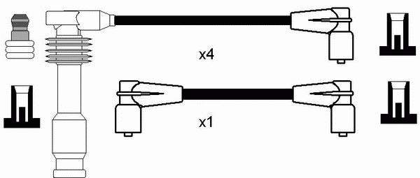 769 NGK Fios de alta voltagem, kit