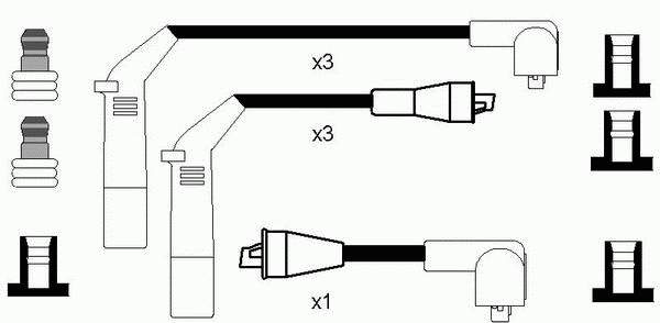 Compre 0706 NGK Fios de alta voltagem, kit