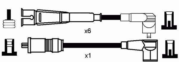 754 NGK Fios de alta voltagem, kit