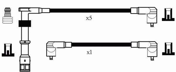 Compre 0508 NGK Fios de alta voltagem, kit