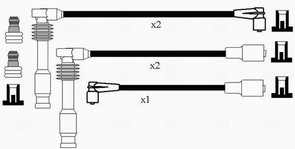 818 NGK Fios de alta voltagem, kit