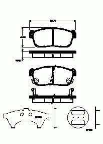 Sapatas do freio dianteiras de disco Suzuki 5581080G00 preço, a partir de 15,26 USD