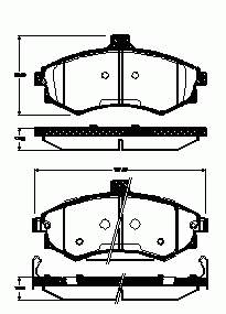 581012FA01 Hyundai/Kia Sapatas do freio dianteiras de disco