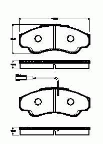 77364859 Fiat/Alfa/Lancia Sapatas do freio dianteiras de disco