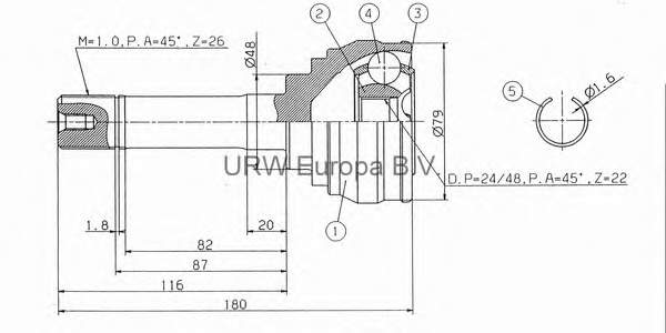 Junta homocinética externa dianteira Suzuki 4410260A10000 preço, a partir de 76,32 USD