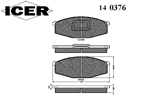 PA131AF Japan Parts Sapatas do freio dianteiras de disco