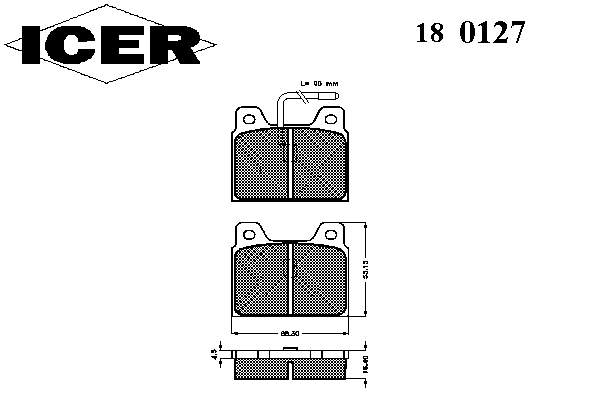 Sapatas do freio traseiras de disco para Peugeot 505 551A