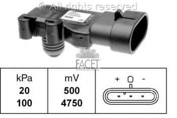 8162586590 Isuzu Sensor de pressão no coletor de admissão, MAP