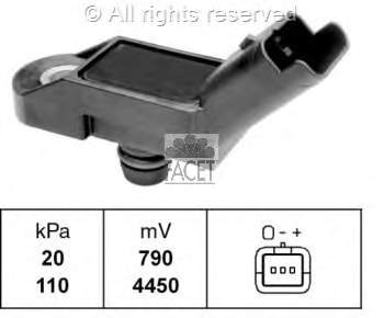 9639418980 Renault (RVI) Sensor de pressão no coletor de admissão, MAP