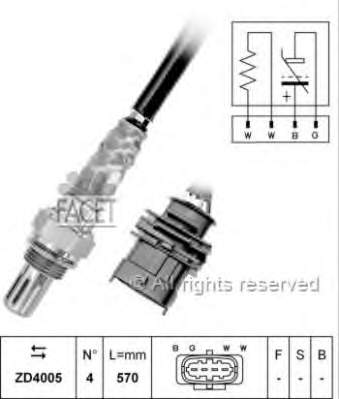 5681 NGK Sonda lambda, sensor de oxigênio até o catalisador