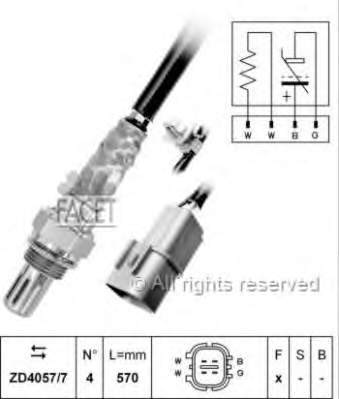 77687 FAE Sonda lambda, sensor de oxigênio depois de catalisador