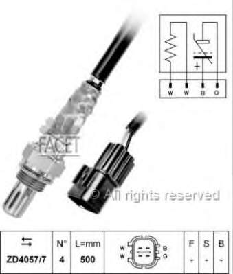 77677 FAE Sonda lambda, sensor de oxigênio até o catalisador