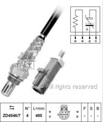 7126155 Ford Sonda lambda, sensor de oxigênio