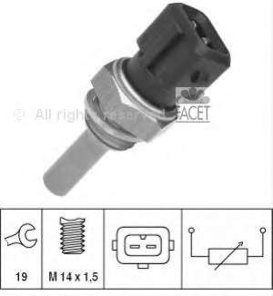 73176 Facet Sensor de temperatura do fluido de esfriamento