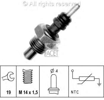 0065423417 Mercedes Sensor de temperatura do fluido de esfriamento