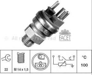73529 Facet Sensor de temperatura do fluido de esfriamento (de ativação de ventilador do radiador)