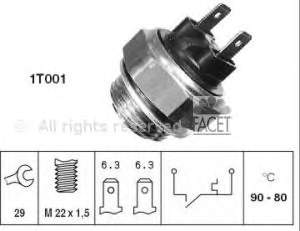 94460648100 Porsche Sensor de temperatura do fluido de esfriamento (de ativação de ventilador do radiador)