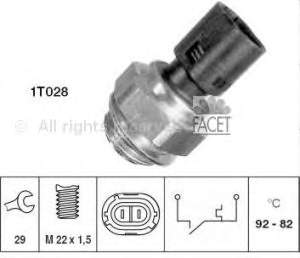 7700782503 Renault (RVI) Sensor de temperatura do fluido de esfriamento (de ativação de ventilador do radiador)