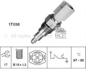 75189 Facet Sensor de temperatura do fluido de esfriamento (de ativação de ventilador do radiador)
