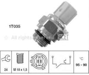 75196 Facet Sensor de temperatura do fluido de esfriamento (de ativação de ventilador do radiador)
