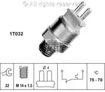 0075454524 Mercedes Sensor de temperatura do fluido de esfriamento (de ativação de ventilador do radiador)