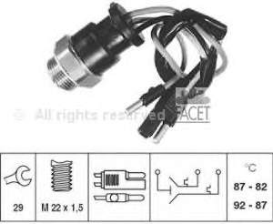 75601 Facet Sensor de temperatura do fluido de esfriamento (de ativação de ventilador do radiador)