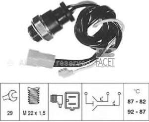 38090 FAE Sensor de temperatura do fluido de esfriamento (de ativação de ventilador do radiador)