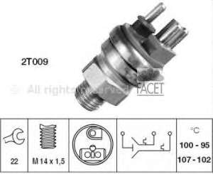 75637 Facet Sensor de temperatura do fluido de esfriamento (de ativação de ventilador do radiador)