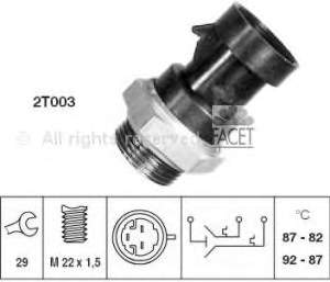 7738581 Fiat/Alfa/Lancia Sensor de temperatura do fluido de esfriamento (de ativação de ventilador do radiador)
