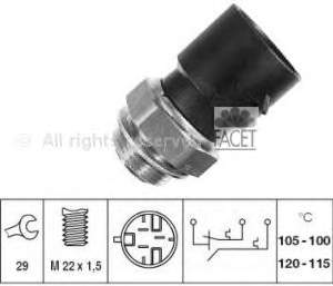 90376209 General Motors Sensor de temperatura do fluido de esfriamento (de ativação de ventilador do radiador)