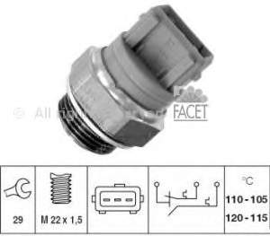 90506499 Opel Sensor de temperatura do fluido de esfriamento (de ativação de ventilador do radiador)
