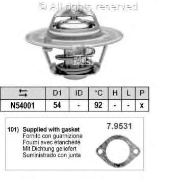 XF1E8575BA Ford Termostato