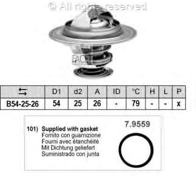 9161123 Opel Termostato