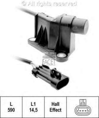 6238000 Opel Sensor de posição da árvore distribuidora