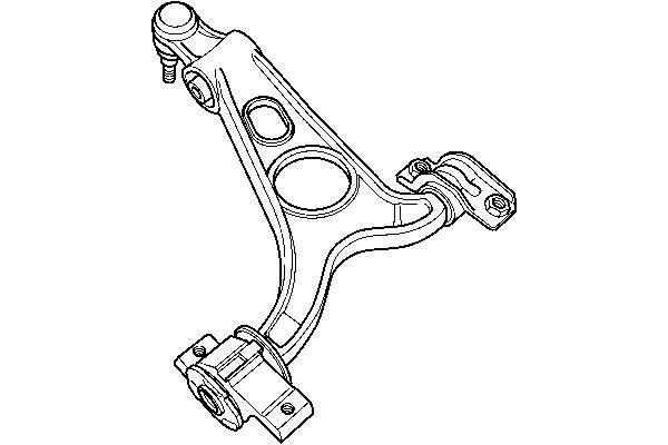 60686891 Fiat/Alfa/Lancia Braço oscilante inferior esquerdo de suspensão dianteira