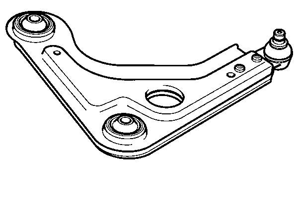 1796820 Ford Braço oscilante inferior direito de suspensão dianteira