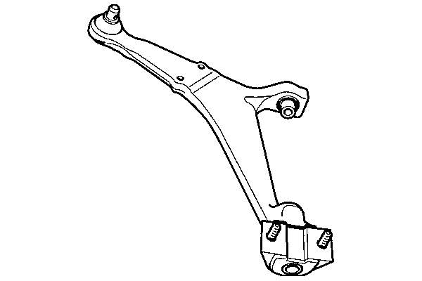 352078 Peugeot/Citroen Braço oscilante inferior esquerdo de suspensão dianteira