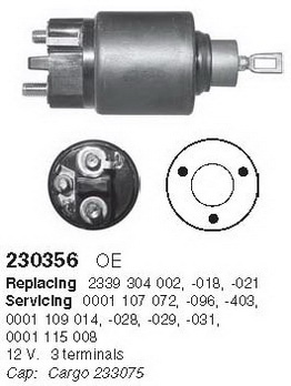 Relê retrator do motor de arranco Bosch 2339304069
