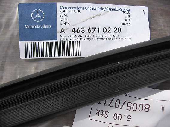 4636710220 Mercedes Compactador de pára-brisas