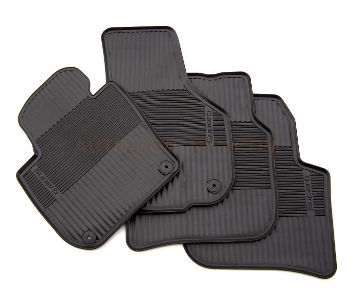 Tapetes dianteiros + traseiros, kit Skoda SuperB II 3T4