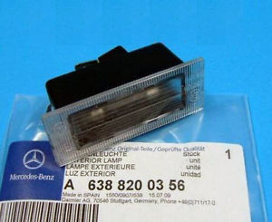 A6388200356 Mercedes Lanterna da luz de fundo de matrícula traseira