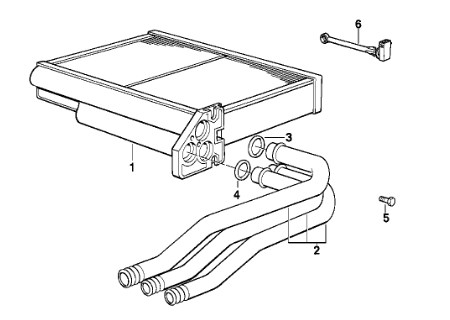 64118391912 BMW Radiador de forno (de aquecedor)