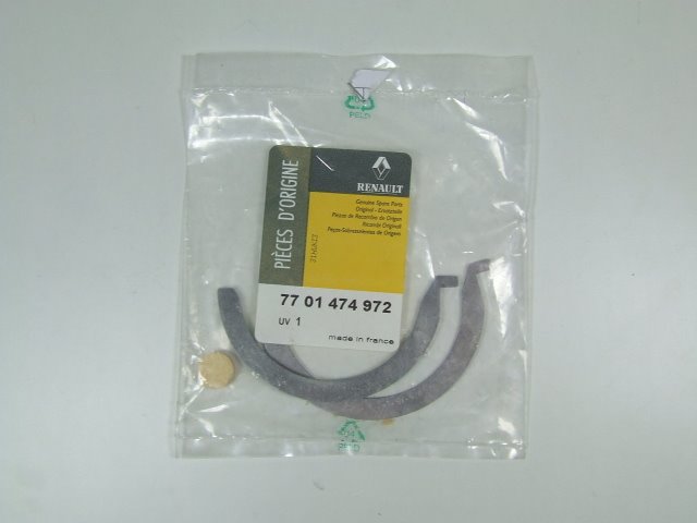7701474972 Renault (RVI) Semianel de suporte (de carreira) de cambota, STD, kit