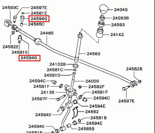 Bucha do mecanismo de mudança (de ligação) Mitsubishi MR176745 preço, a partir de 3,87 USD