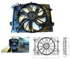 253502E400 Hyundai/Kia Difusor do radiador de esfriamento