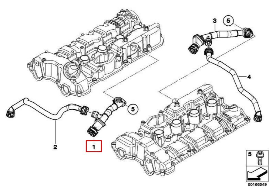 35834 Metalcaucho Cano derivado de ventilação de cárter (de separador de óleo)