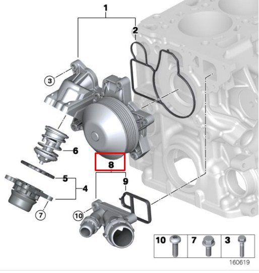 Flange do sistema de esfriamento (união em T) Metzger 4010163 preço, a partir de 12,05 USD